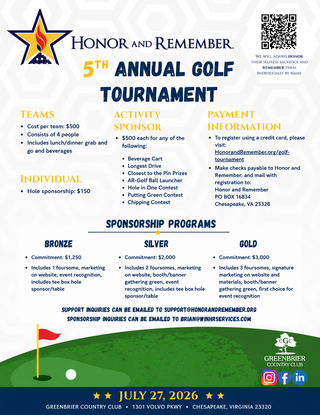 Golf Tournament Sponsor 2